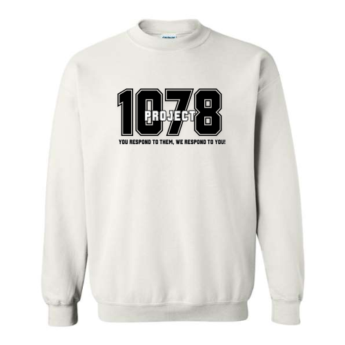 10-78 Varsity White Crewneck
