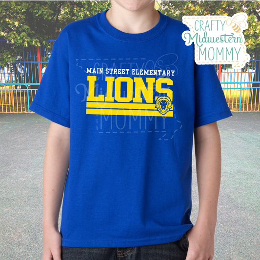 Main Street Elementary Lions Varsity T-Shirt