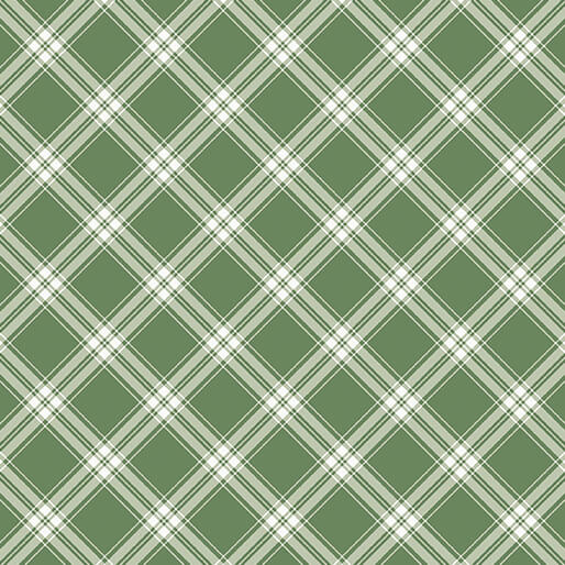 Benartex Fabrics Green Acres Farm Plaid Green