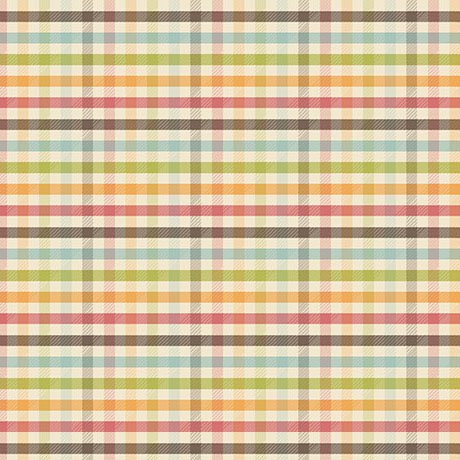 QT Fabrics Chickens In the Meadow Gingham Multi