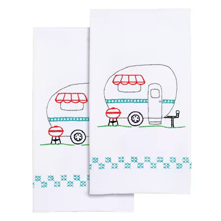 Camper Decorative Hand Towel Embroidery Kit