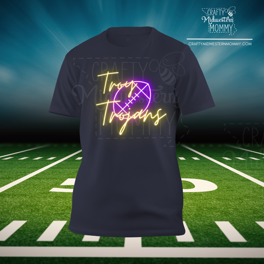 Trojans Glow Football Adult Graphic Top