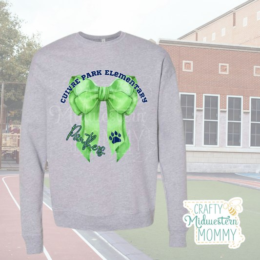 Cuivre Park Elementary Panthers Bow Crewneck Sweatshirt