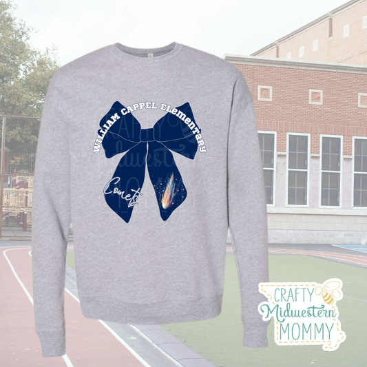 William Cappel Elementary Comets Bow Crewneck Sweatshirt
