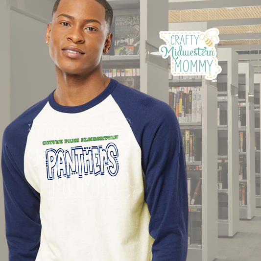 Cuivre Park Elementary Panthers Adult Raglan