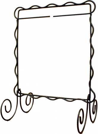 Quilt Stand- 6in x 6in Scalloped Single Stand Charcoal