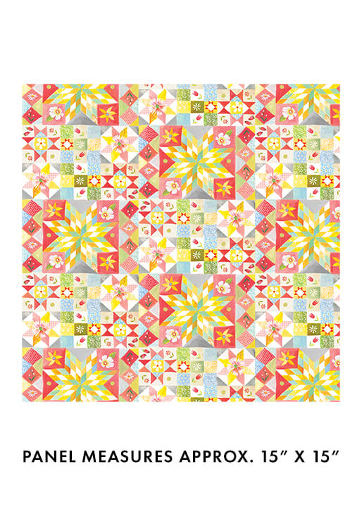 Benartex Fabrics A Prairie Heart Katie Daisy Heirloom Quilt Multi