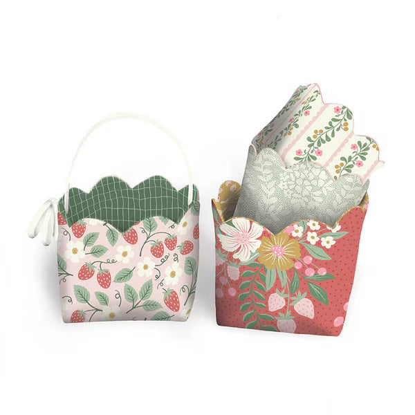 Riley Blake Minki Kim Scalloped Basket Trio Pattern