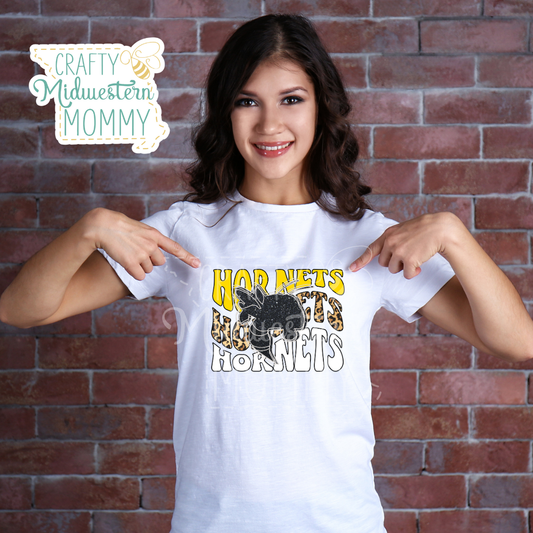 New Horizons High School Hornets Leopard T-Shirt