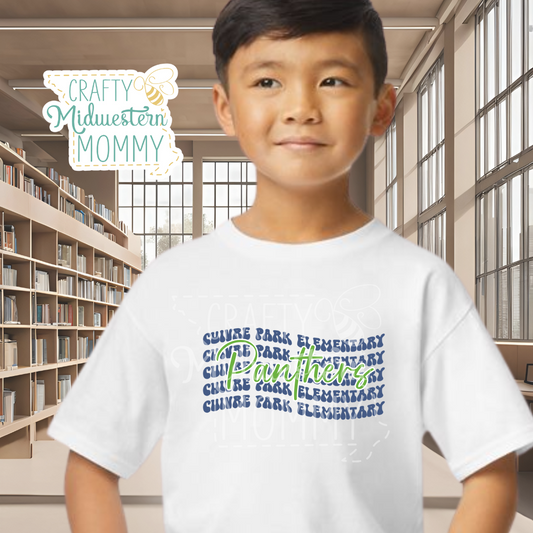 Cuivre Park Elementary Panthers Wave T-Shirt