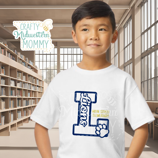 Main Street Elementary "L" Lions T-Shirt