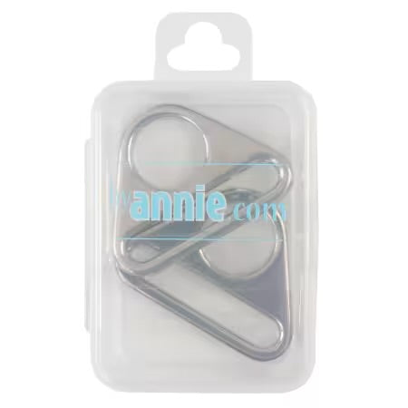 Triangle Ring Flat 1-1/2in Nickel Set of Two
