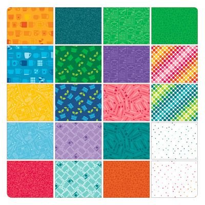 Benartex Happy Notes- 5x5 Charm Pack