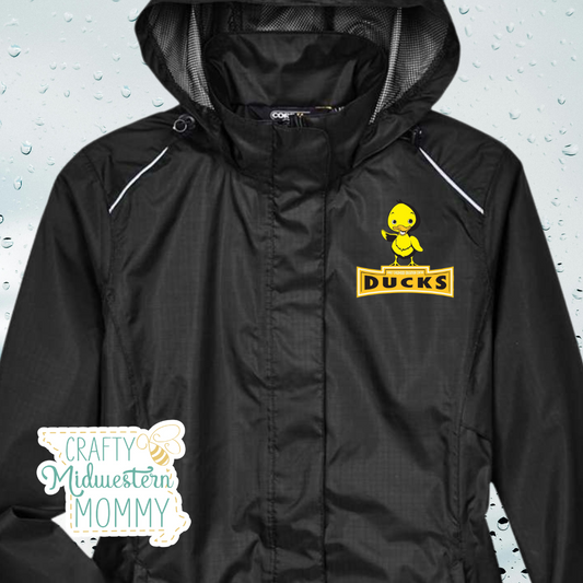Early Childhood Education Center Ducks Women's Rain Jacket