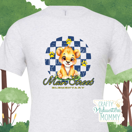 Main Street Elementary Lions Retro T-Shirt