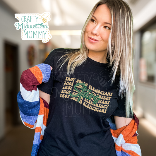 Troy South Elementary Stars Wave T-Shirt