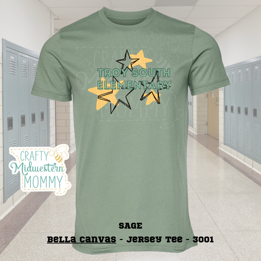 Troy South Elementary Doodle Stars Tee