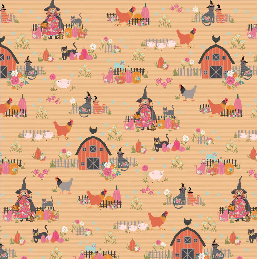 Poppie Cotton Kitty Loves Candy- The Good Witch Orange