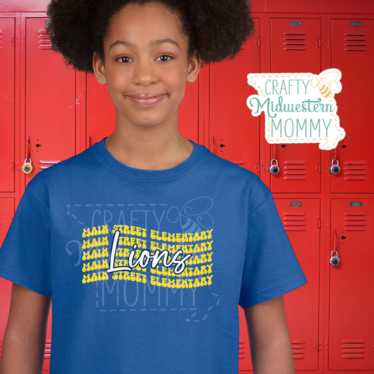 Main Street Elementary Lions Wave T-Shirt