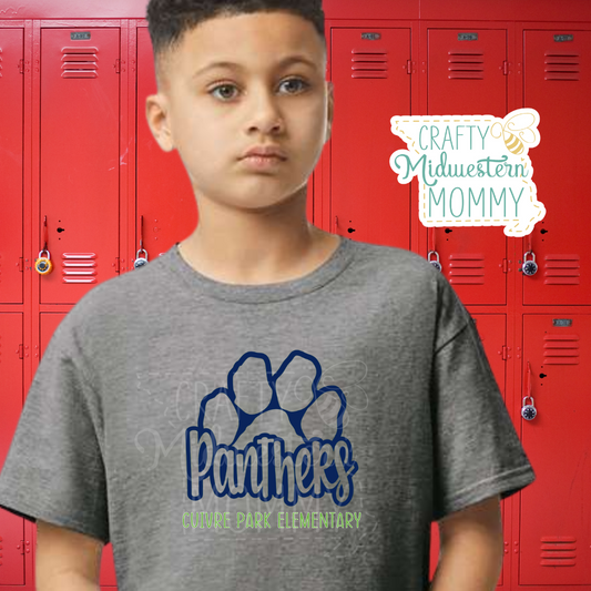 Cuivre Park Elementary Panthers Paw T-Shirt