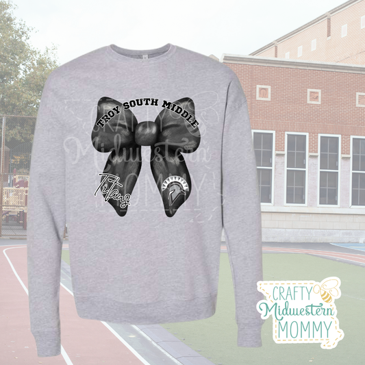 Troy South Middle School Titans Bow Crewneck Sweatshirt