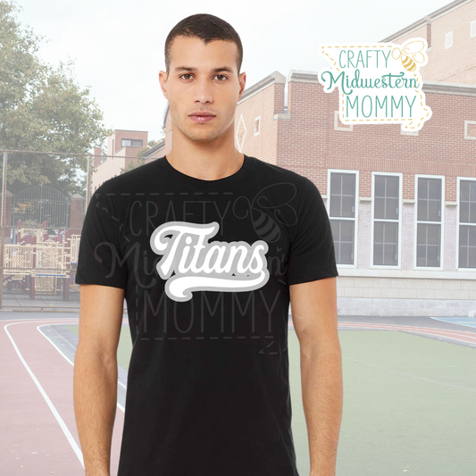 Troy South Middle School Titans Outline T-Shirt