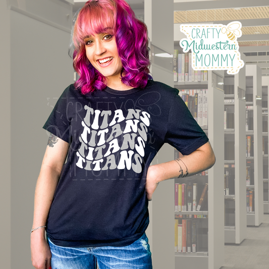 Troy South Middle School Titans Wave T-Shirt