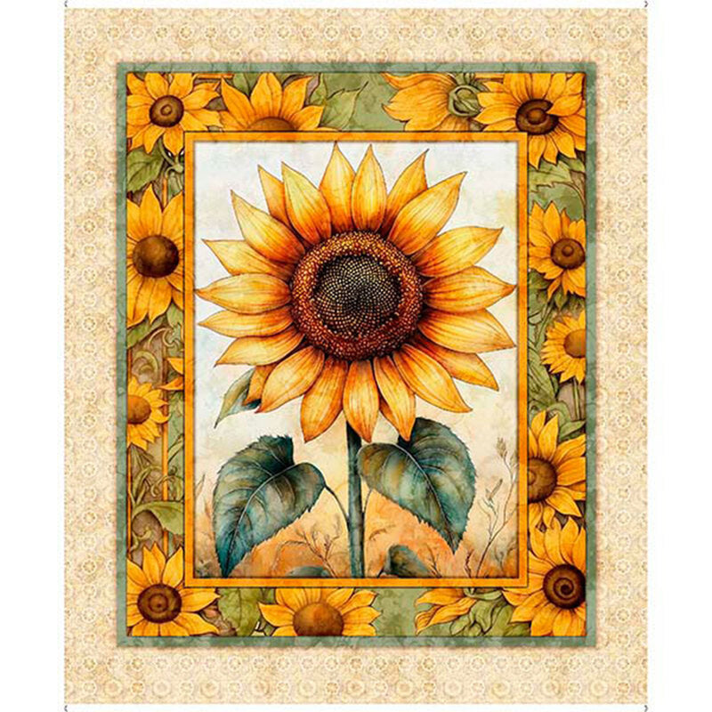 QT Fabrics Sunflower Serenade Sunflower Panel Multi – Crafty