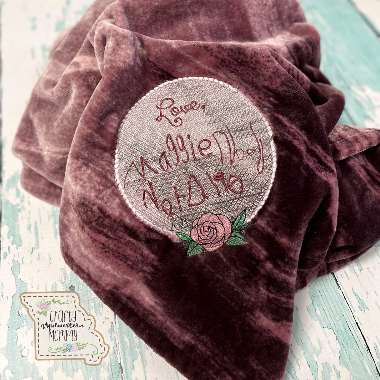 Custom Personalized Embroidery Handwritten Blanket