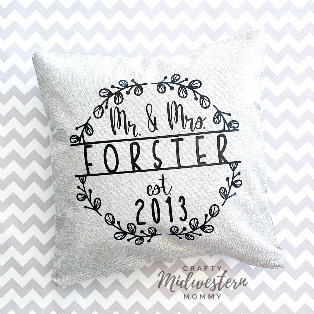 Custom Mr. & Mrs. Established Pillow Cover