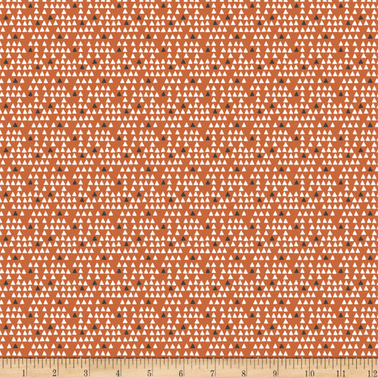 Penguin Paradise - Tiny Triangles Brown by Puck Selders for Camelot Fabrics