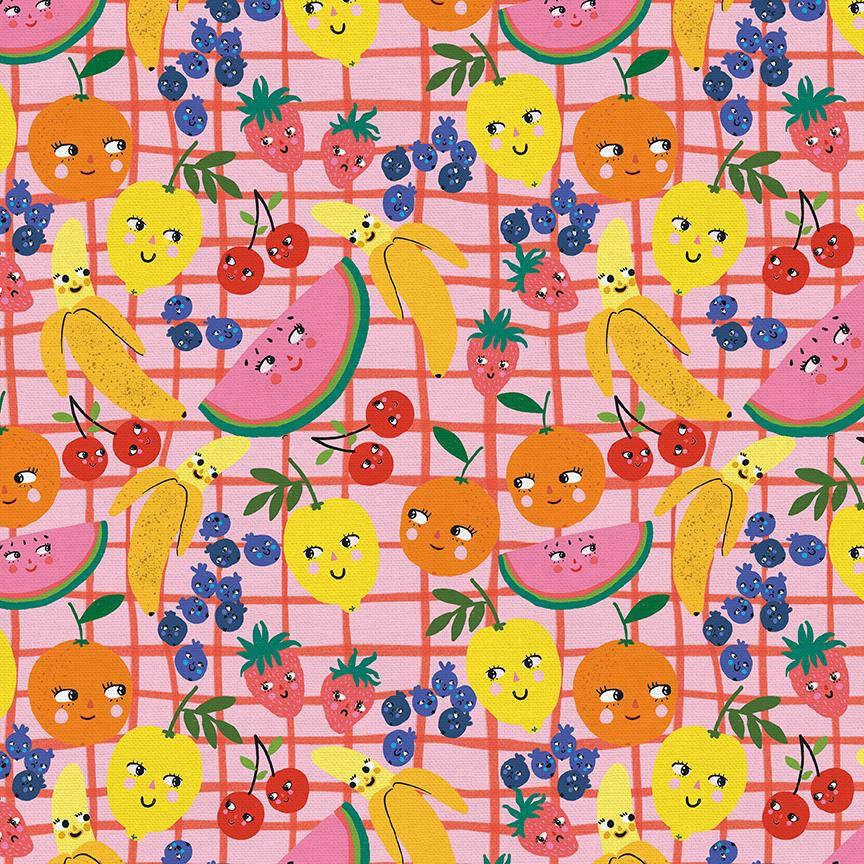 Paintbrush Studio Food Face Fruit Pink/Yellow