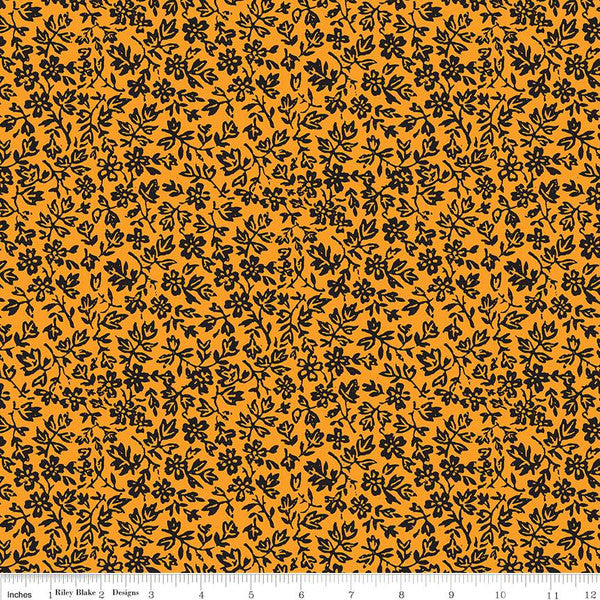 Riley Blake Cotton Old Made Wallflower Orange