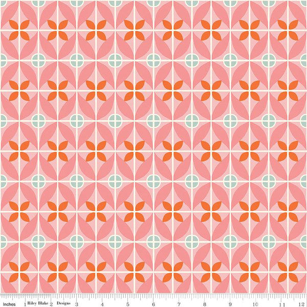 Riley Blake Eden Tile Pink