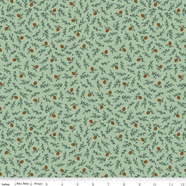 Camp Woodland Pine Cones Off Pistachio