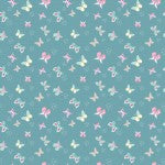 Riley Blake Poppy And Posey Butterflies Teal