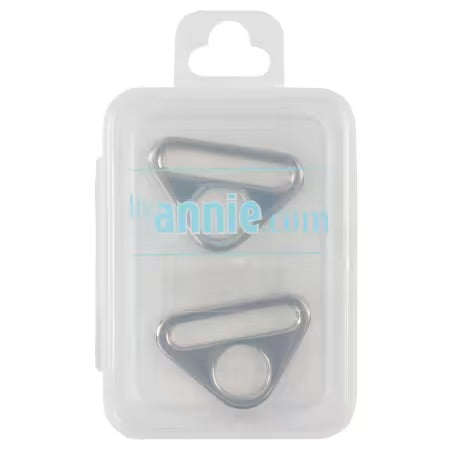 Triangle Ring Flat 1in Nickel Set of Two