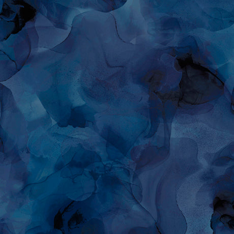 QT Fabrics Wide Back Aura 108" Watercolor Blender Midnight