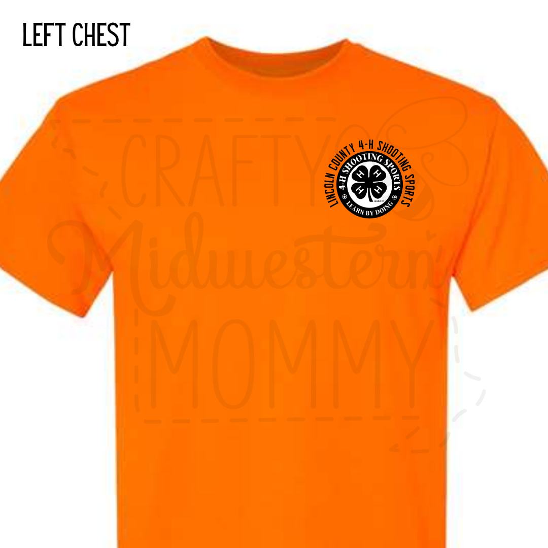 Lincoln County 4-H Shooting Sports Shirt 2026 - Safety Orange