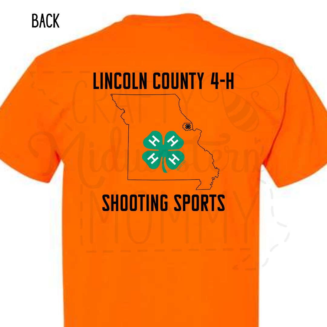 Lincoln County 4-H Shooting Sports Shirt 2026 - Safety Orange