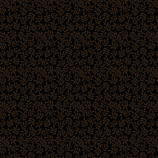 Benartex Fabrics Shadow & Light Petite Ferns Black/Black