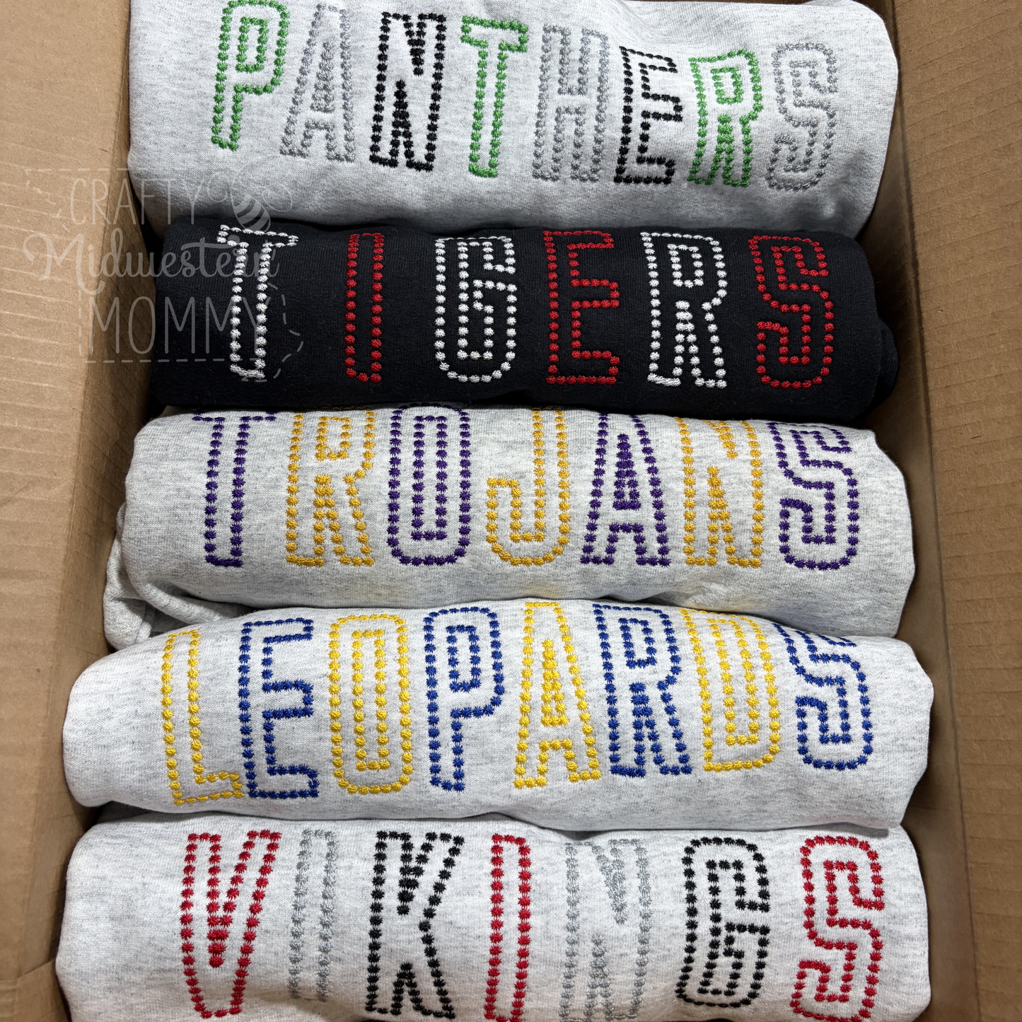 Embroidered Mascot Dot Sweatshirt