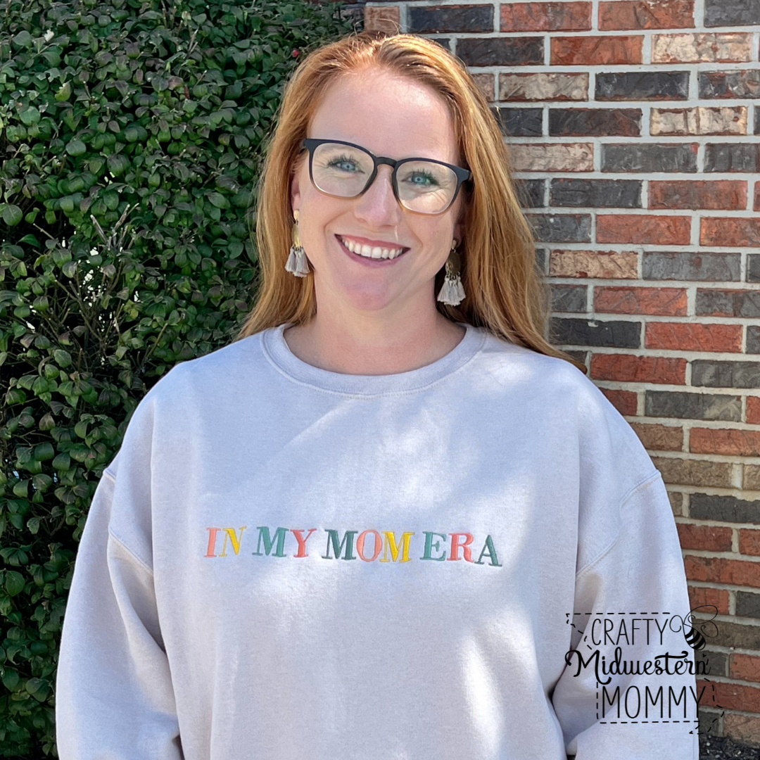 In My Mom Era Adult Embroidered Sweatshirt