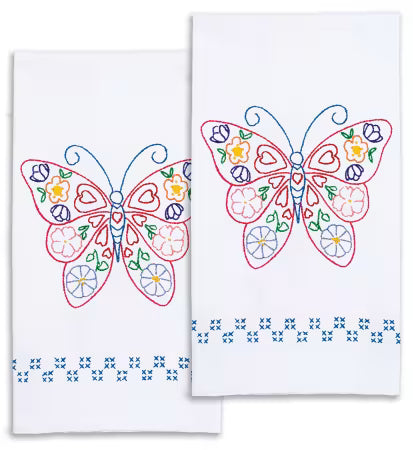 Butterfly Decorative Hand Towel Embroidery Kit