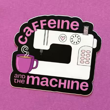 Caffeine & the Machine Sticker