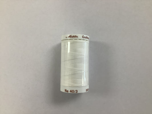 Mettler Cotton Quilting Thread 40 wt 500yd - White
