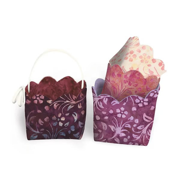 Riley Blake Minki Kim Scalloped Basket Trio Pattern