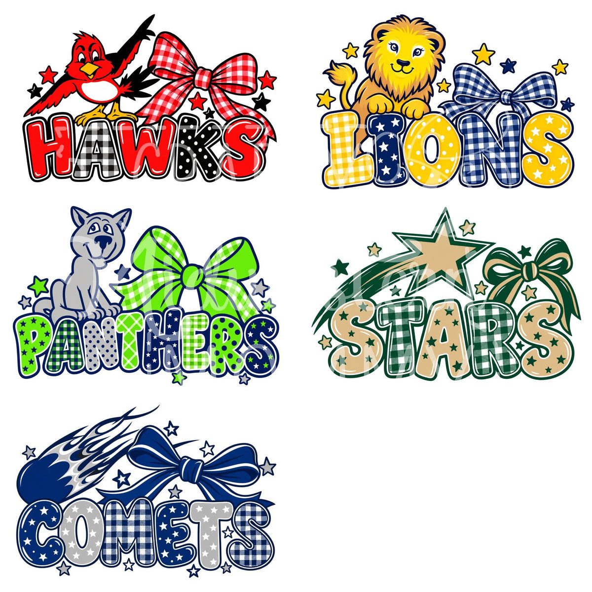 School Mascot with Bow Doodle Shirt