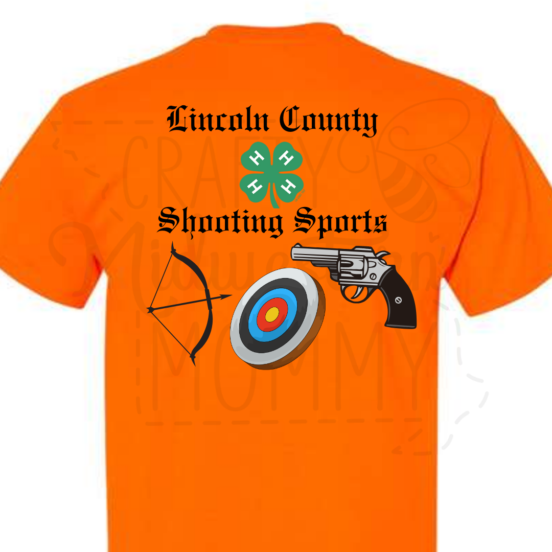 Lincoln County 4H Shooting Sports Shirt 2025 - Safety Orange