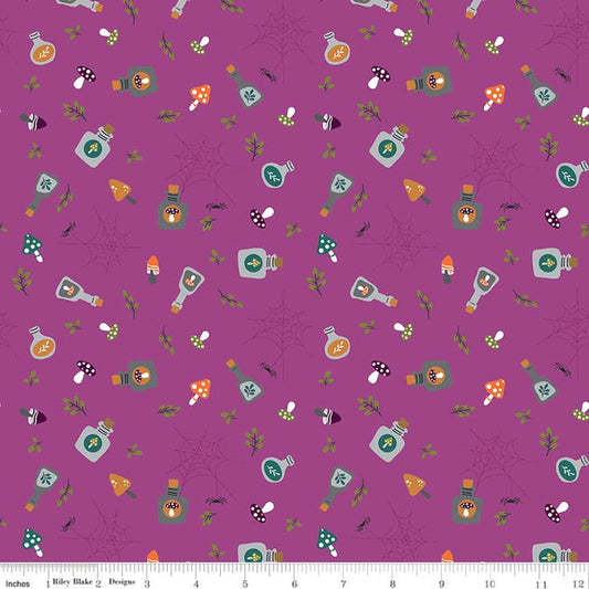 Riley Blake Little Witch Potions Magenta